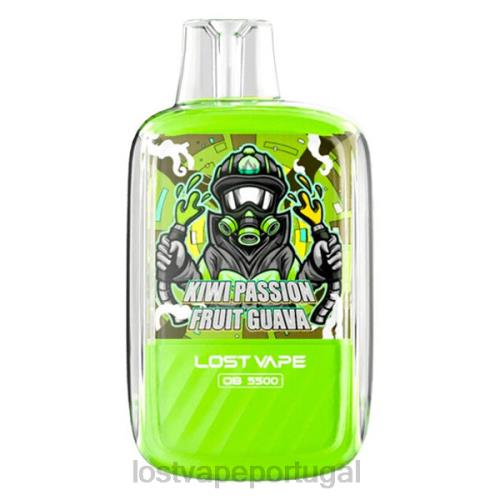 Lost Vape Review Portugal - Lost Vape Orion ob5500 5500 baforadas 14ml 50mg descartáveis XLTF2103 kiwi maracujá goiaba