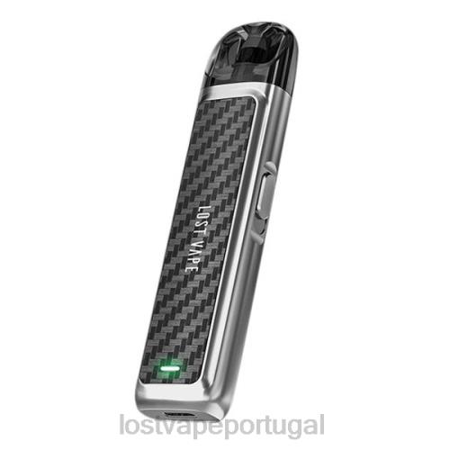 fibra de carbono prateada