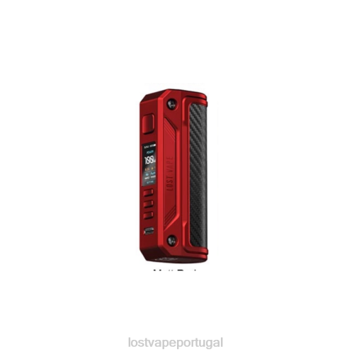 Lost Vape Review Portugal - Lost Vape Thelema mod solo 100w XLTF2253 vermelho fosco/fibra de carbono