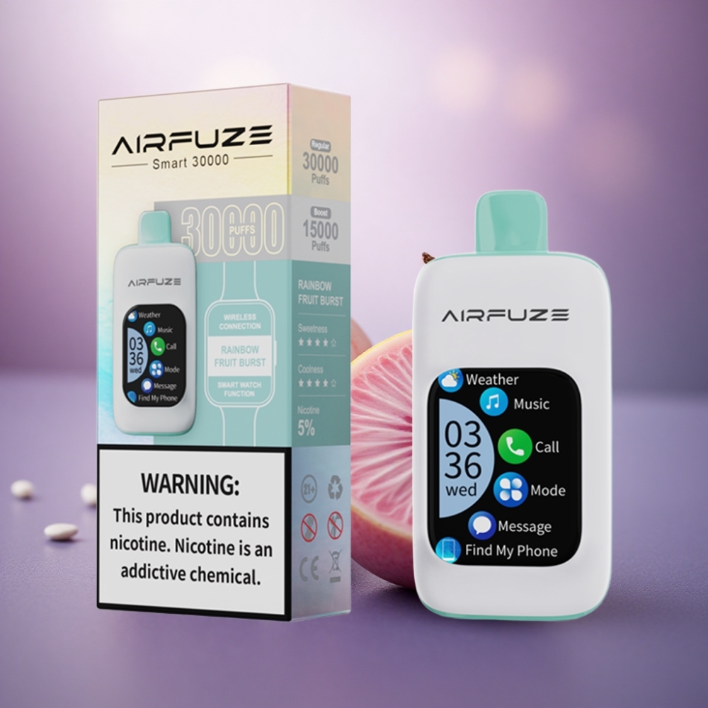 AirFuze Smart 30000 Puffs Explosão Frutal Arco-Íris com 5% de Nicotina e 900mAh