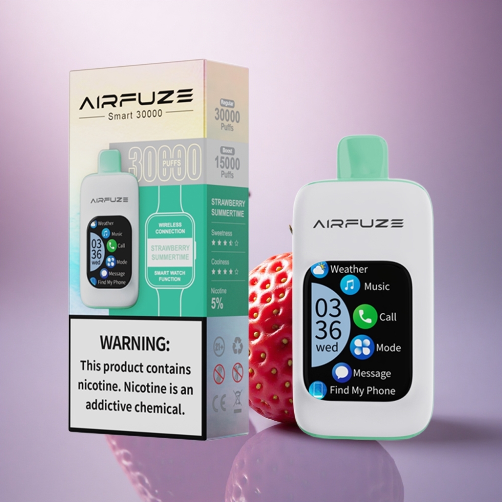 AirFuze Smart 30000 Puffs Morango Verão 5% Nicotina 900mAh