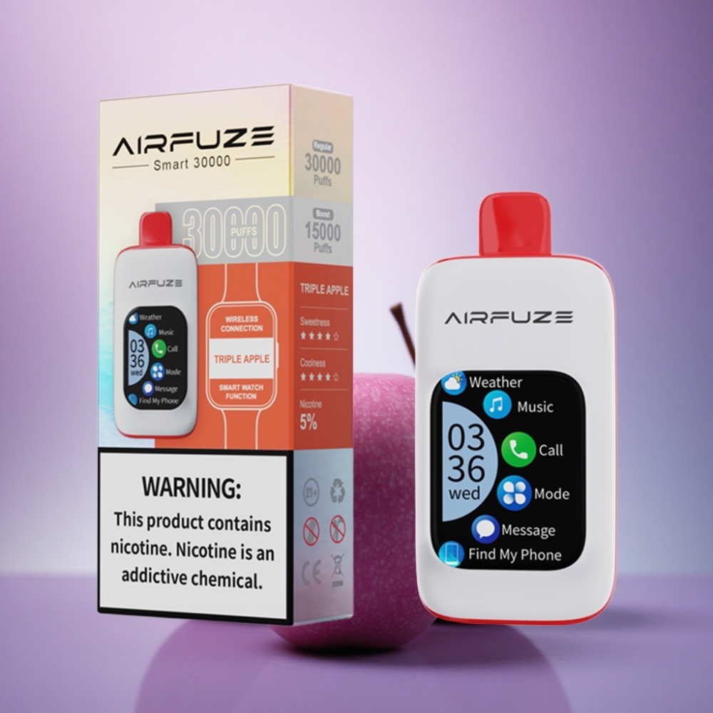 AirFuze Smart 30000 Puffs Triple Maçã com 5% Nicotina e 900mAh