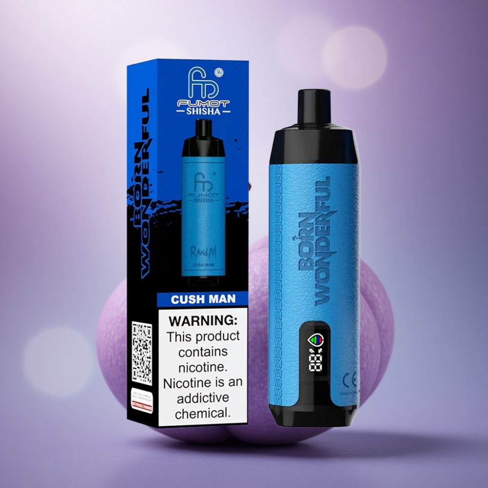 RandM Fumot Shisha 10000 Puffs Cush Homem Indicador LED 850 mAh
