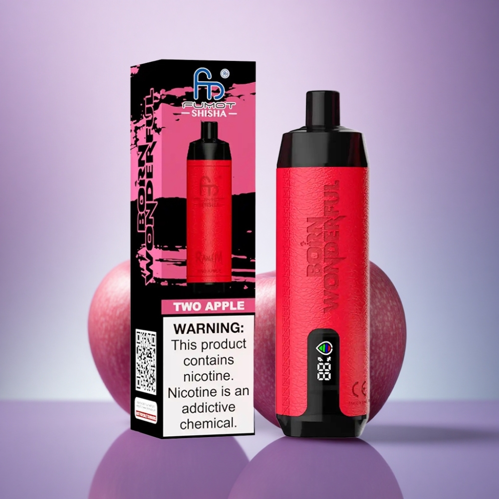 RandM Fumot Shisha 10000 Puffs Duas Maçãs com 18ml e 0,5% Nicotina