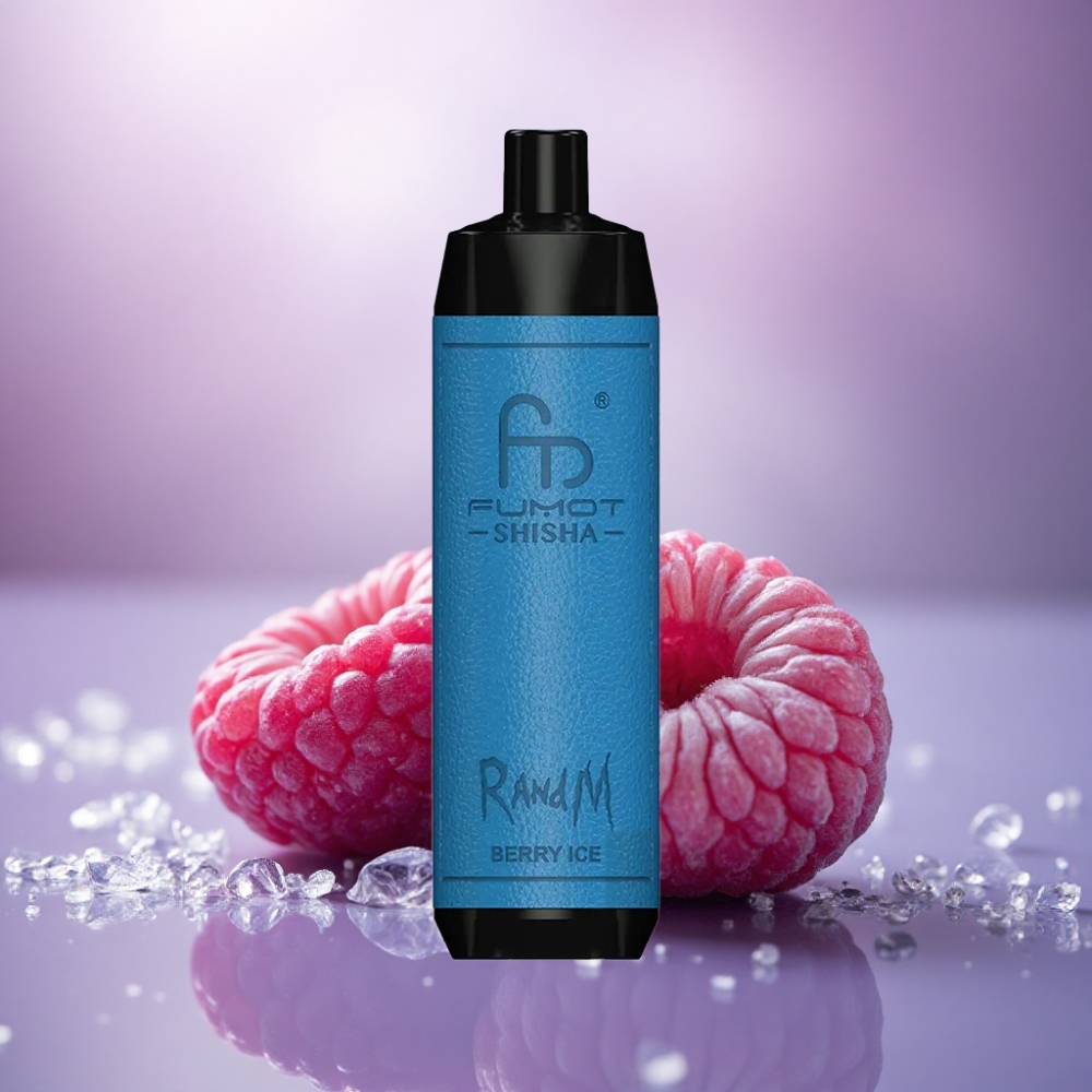 RandM Fumot Shisha 10000 Puffs Gelado de Frutas Vermelhas com 0,5% de Nicotina e Bateria 850 mAh