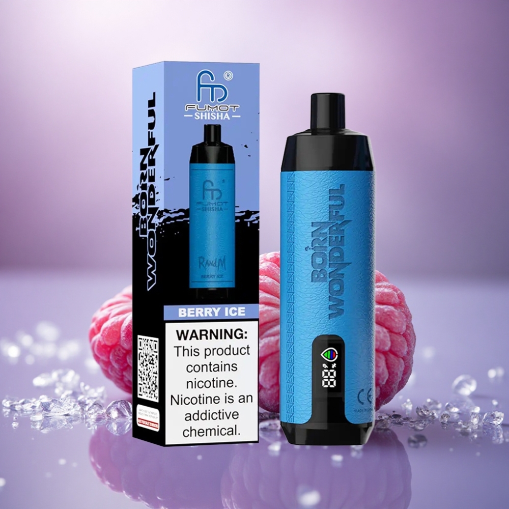 RandM Fumot Shisha 10000 Puffs Gelado de Frutas Vermelhas com 0,5% de Nicotina e Bateria 850 mAh