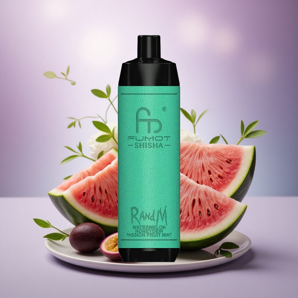 RandM Fumot Shisha 10000 Puffs Melancia Melão Maracujá Menta com 18ml e 850mAh