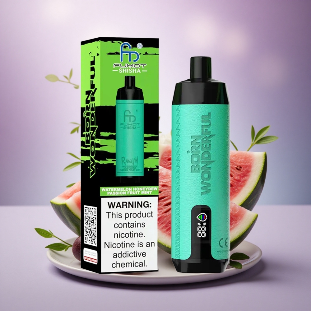 RandM Fumot Shisha 10000 Puffs Melancia Melão Maracujá Menta com 18ml e 850mAh