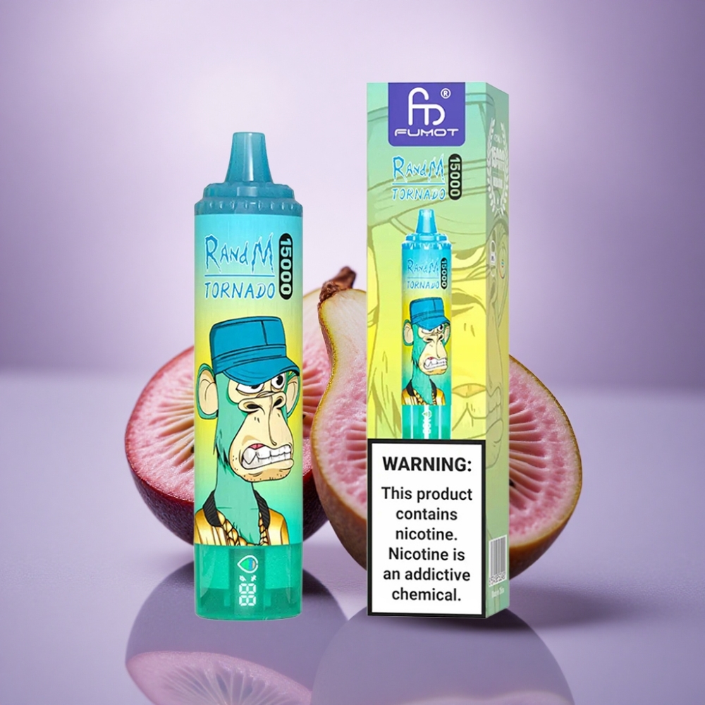 RandM Fumot Tornado 15000 Puffs Maracujá Goiaba Kiwi 25ml 850mAh