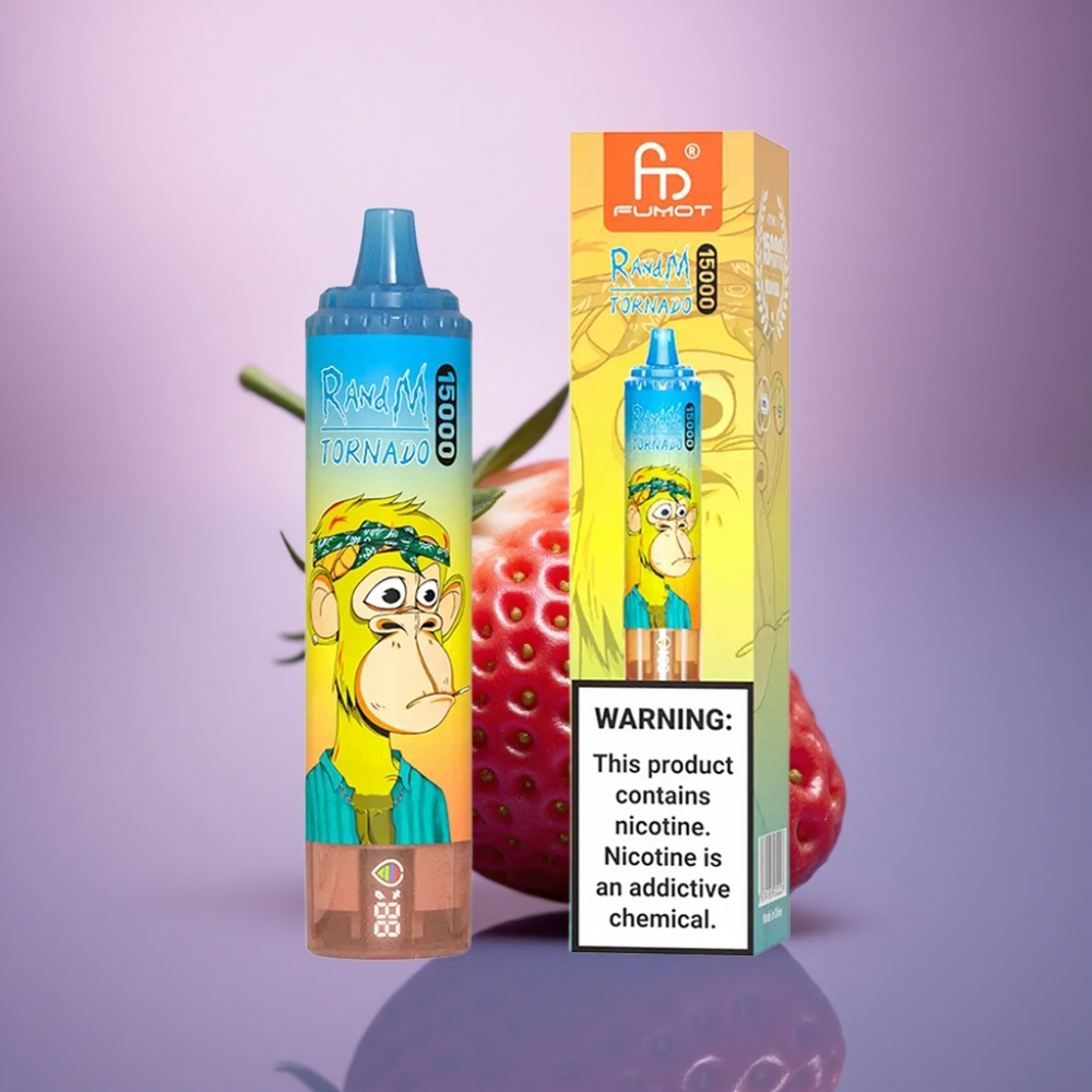 RandM Fumot Tornado 15000 Puffs Morango 25ml 850mAh