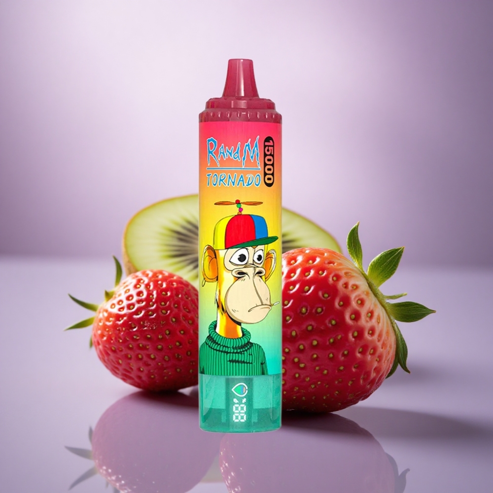 RandM Fumot Tornado 15000 Puffs Morango Kiwi 25ml 850mAh 5% Nicotina