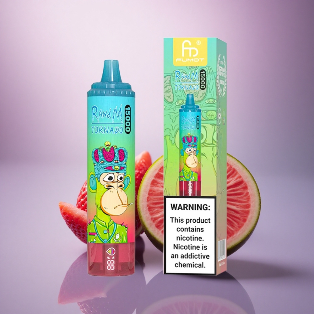 RandM Fumot Tornado 15000 Puffs Morango Melancia 25ml 850mAh