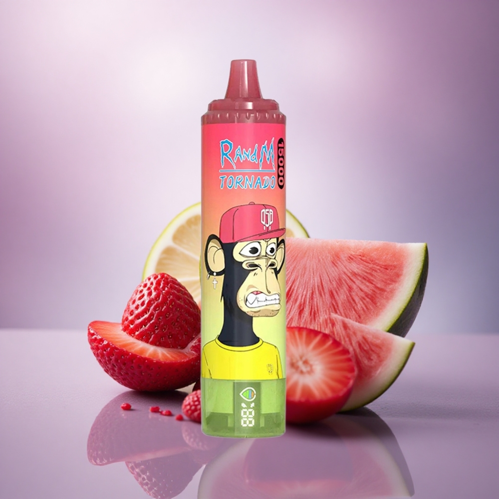 RandM Fumot Tornado 15000 Puffs Morango Melancia Limonada com 5% Nicotina e 850mAh