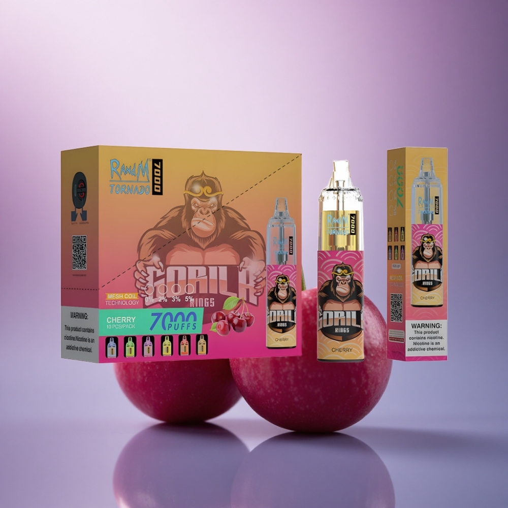RandM Fumot Tornado 7000 Puffs Cereja Ajustável 850mAh 14ML