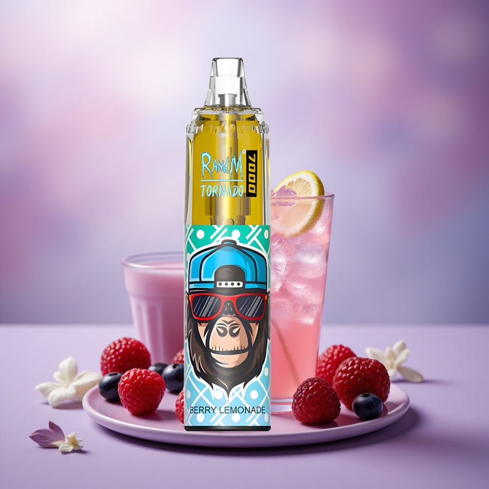 RandM Fumot Tornado 7000 Puffs Limão com Frutas Vermelhas 14ML 5% Nicotina