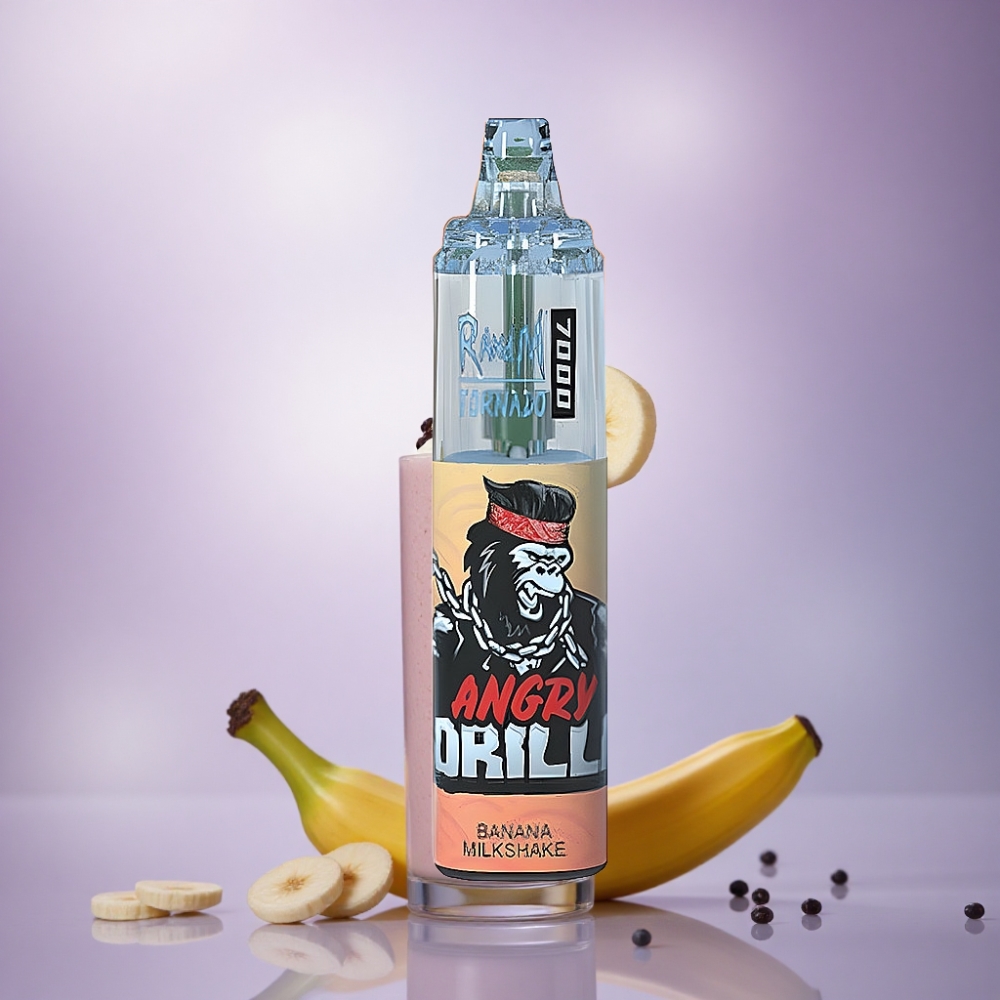 RandM Fumot Tornado 7000 Puffs Milkshake de Banana com 850 mAh e Nicotina 5%