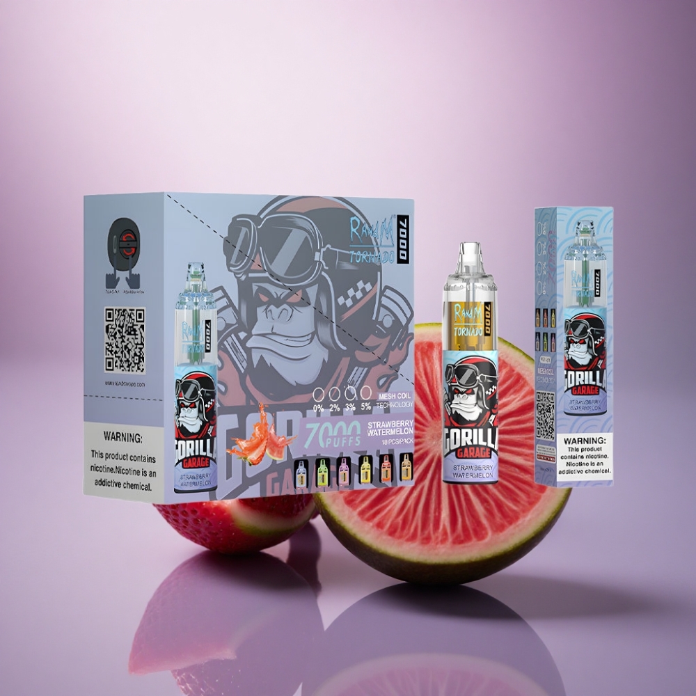 RandM Fumot Tornado 7000 Puffs Morango Melancia 14ML 850mAh