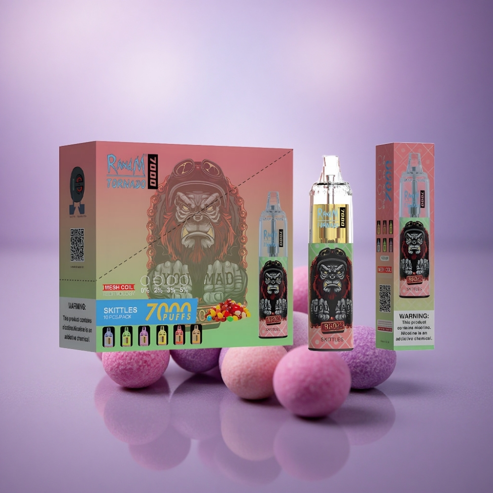 RandM Fumot Tornado 7000 Puffs Skittles Mesh 850mAh 5% Nicotina