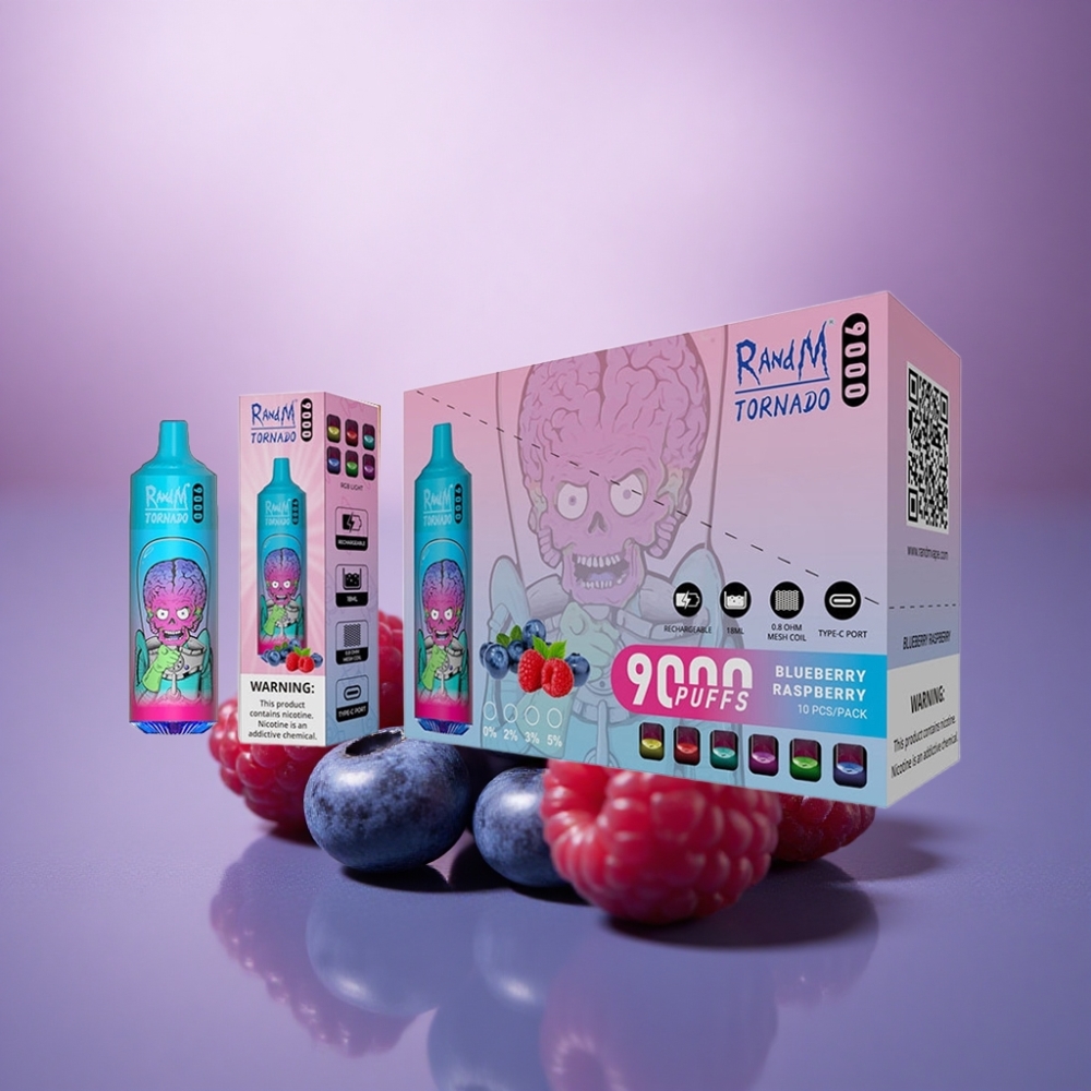 RandM Fumot Tornado 9000 Puffs Mirtilo Framboesa 18 mL 850 mAh