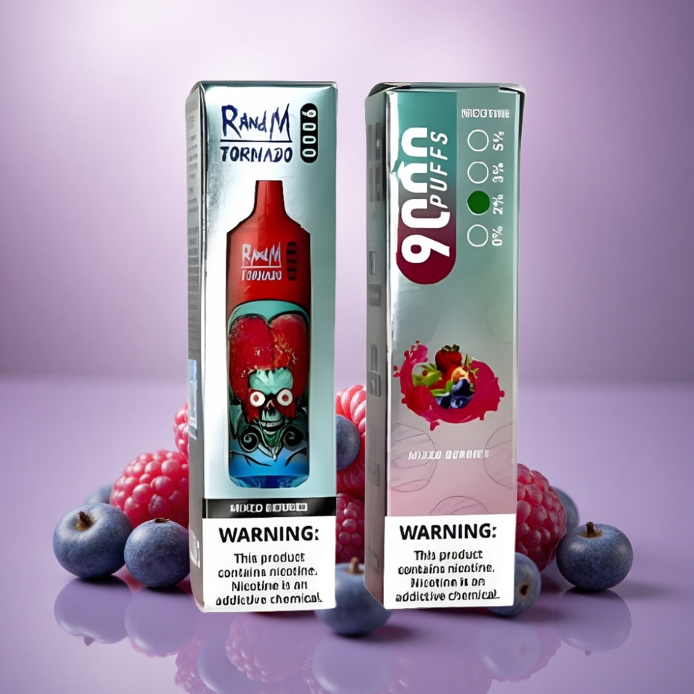 RandM Fumot Tornado 9000 Puffs Mirtilos Silvestres com 18 mL e 850 mAh