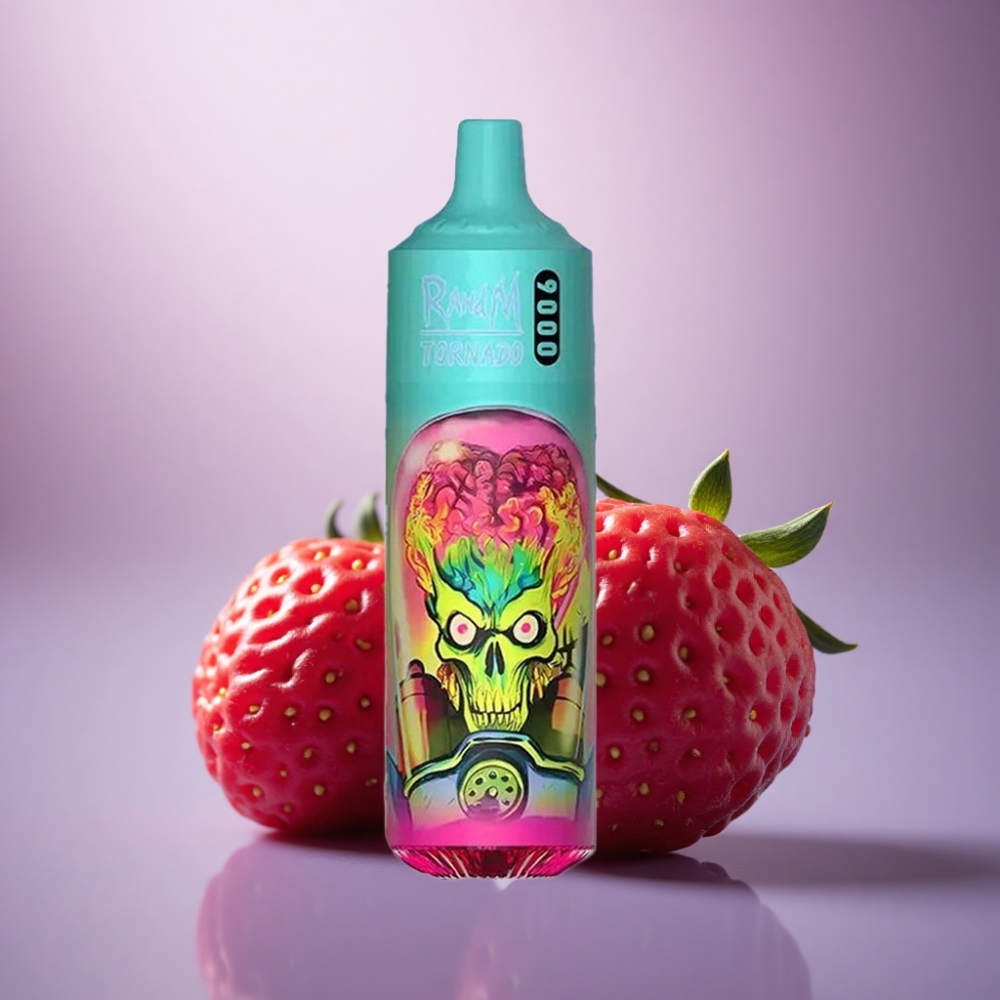 RandM Fumot Tornado 9000 Puffs Morango Framboesa 850 mAh 18 mL