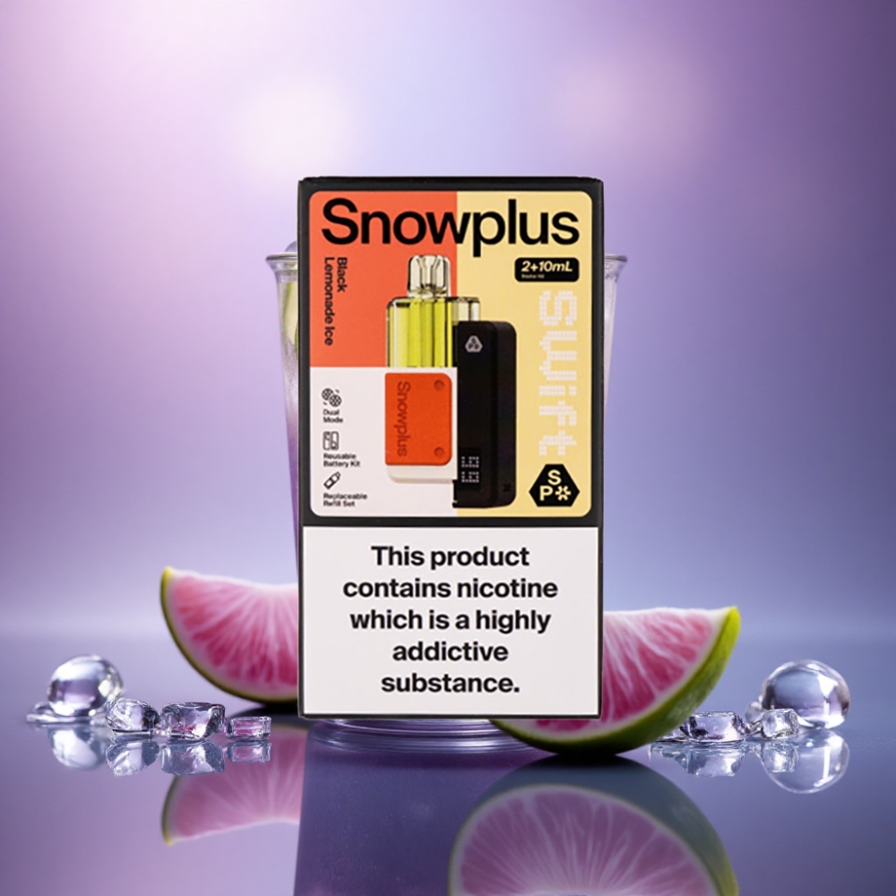 Snowplus Swift 5000 Puffs Limão Preto Gelado 2% Nicotina 1000 mAh