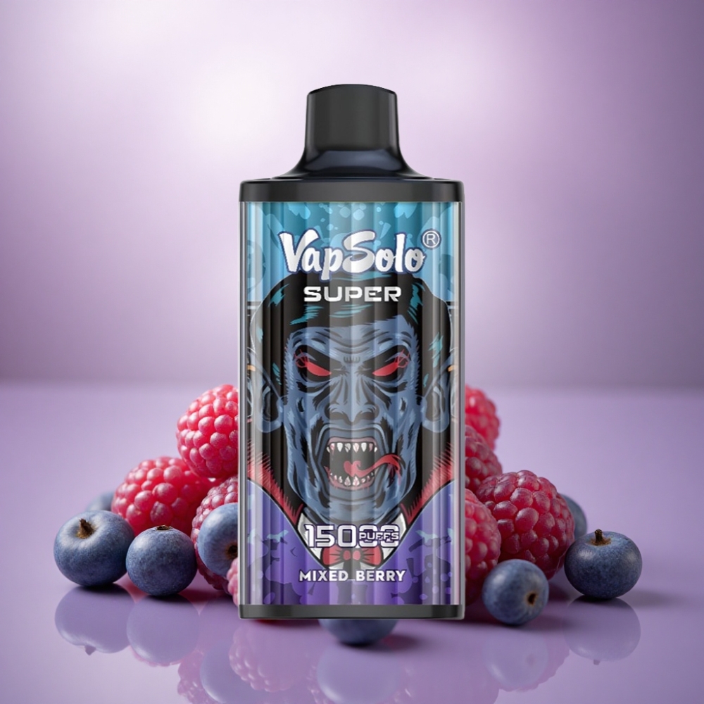 Vapsolo Super 15000 Puffs Bagas Misturadas Tipo-C 850mAh 40ml Nicotina