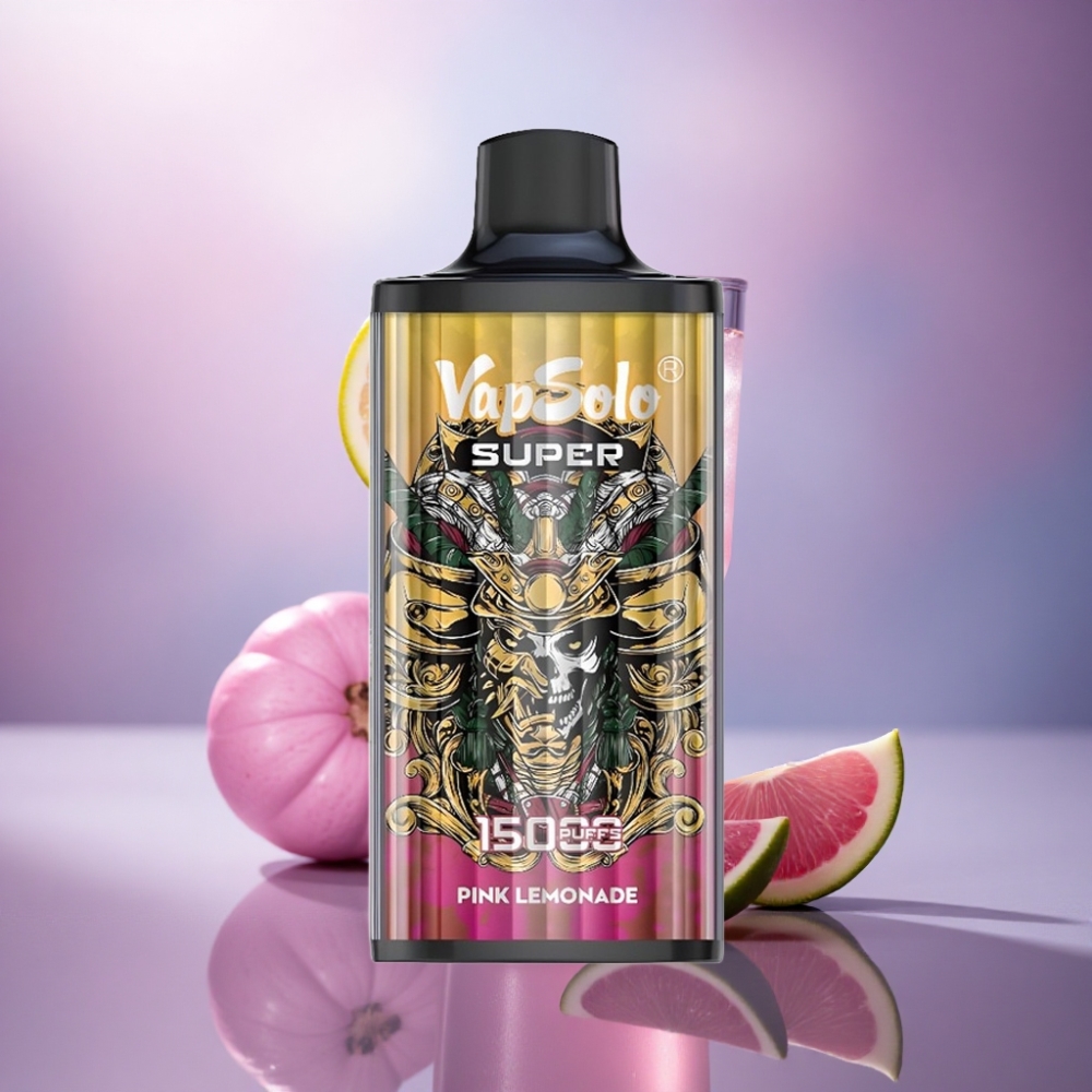 Vapsolo Super 15000 Puffs Limão Rosa Super 40ml 20mg nicotina 850mAh