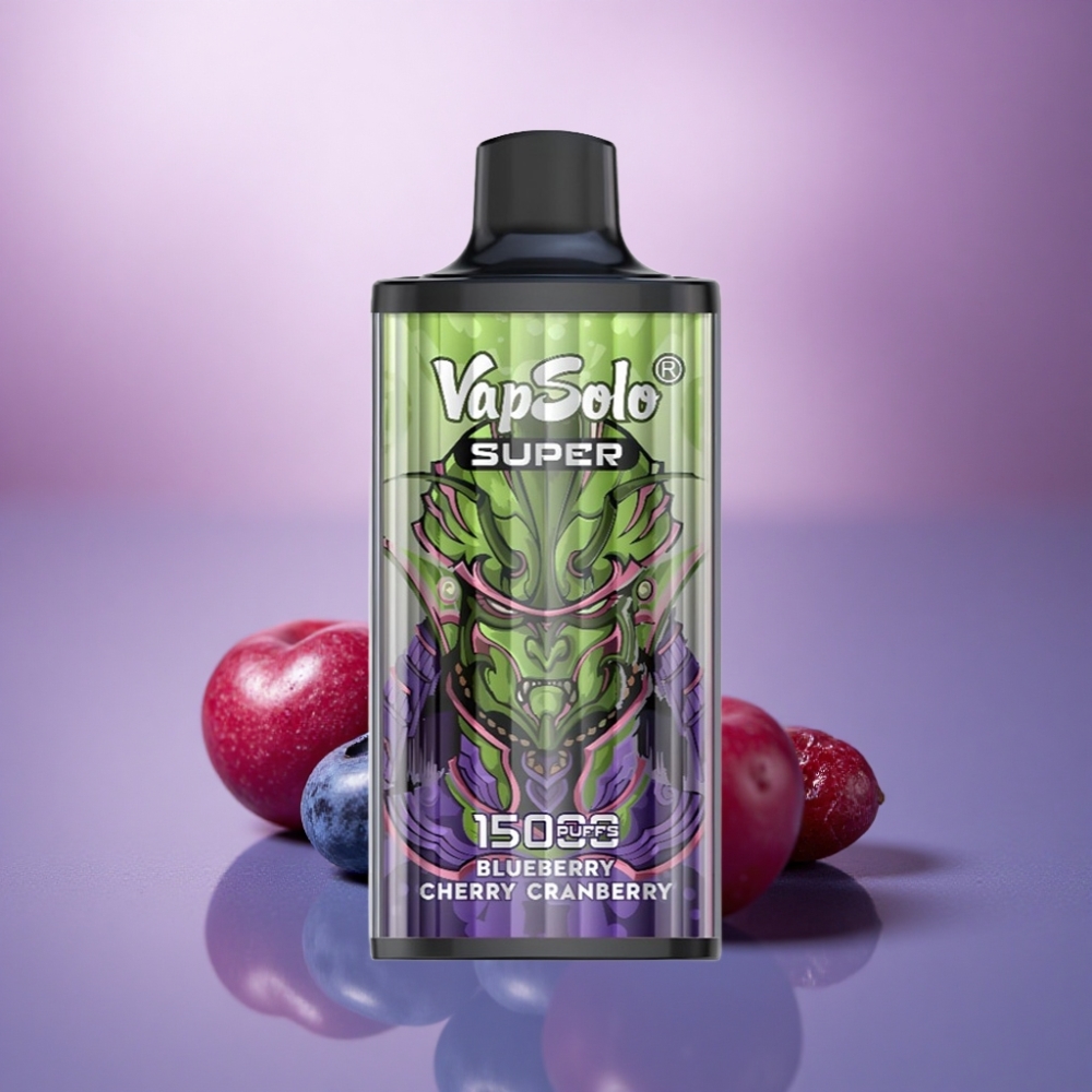 Vapsolo Super 15000 Puffs Mirtilo Cereja Cranberry 40ml 850mAh Tipo-C