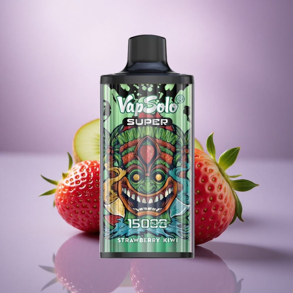 Vapsolo Super 15000 Puffs Morango Kiwi 40ml 850mAh Tipo-C