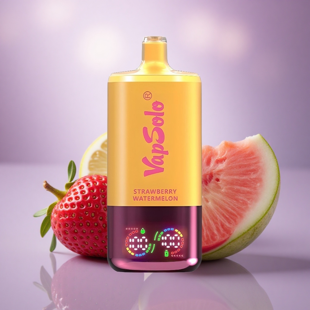 Vapsolo Triple 30000 Puffs Morango Melancia & Pêssego Limão com 40ml de E-Líquido e Nicotina 20 mg/ml