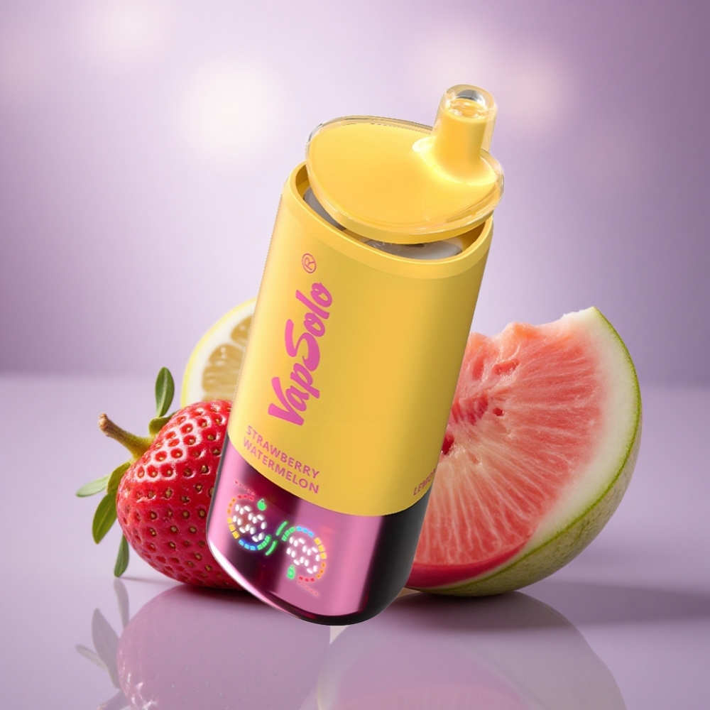 Vapsolo Triple 30000 Puffs Morango Melancia & Pêssego Limão com 40ml de E-Líquido e Nicotina 20 mg/ml