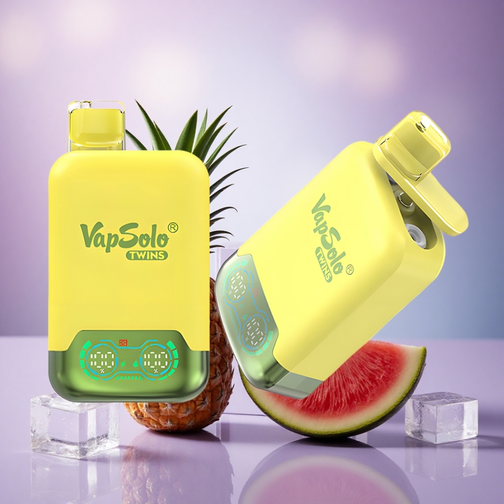 Vapsolo Twins 20000 Puffs Abacaxi Coco & Melancia Gelo com 40ml de E-Líquido e 20mg/ml de Nicotina