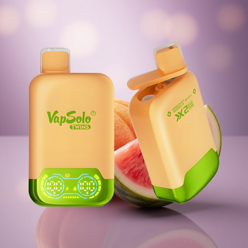 Vapsolo Twins 20000 Puffs Laranja Manga Melancia & Red Bull 40 ml 20mg/ml Nicotina Tipo-C