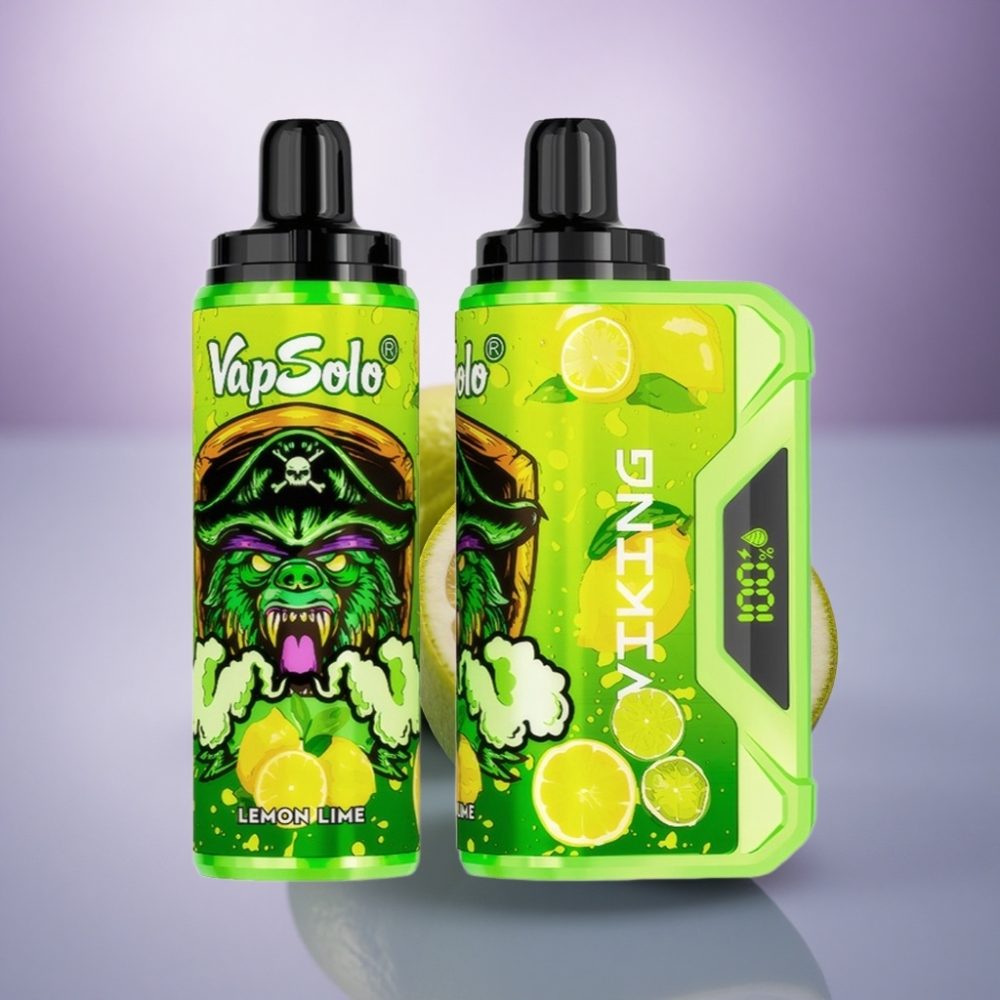 VapSolo VIKING 12000 Puffs Limão Lima 22ml 20mg/ml Nicotina Tipo-C