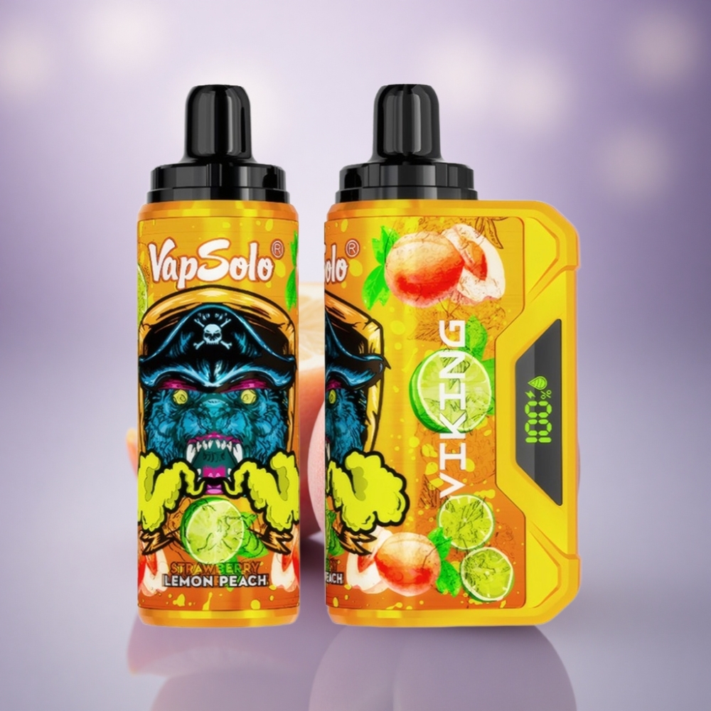 VapSolo VIKING 12000 Puffs Limão Pêssego 22ml Tipo-C