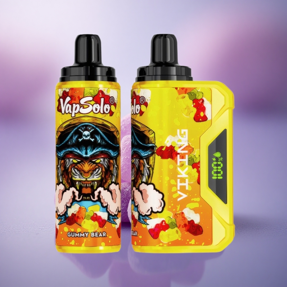 VapSolo VIKING 12000 Puffs Urso Gummy Viking E-Líquido 22ml Nicotina 20mg/ml Tipo-C