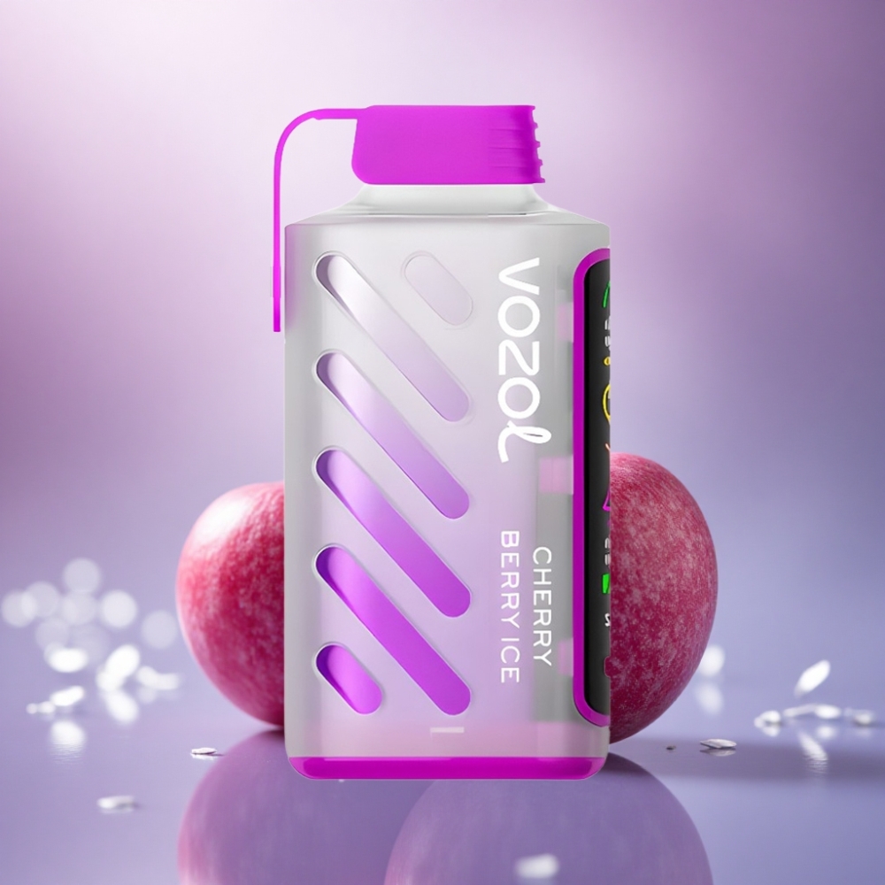 VOZOL Gear Power 20000 Puffs Gelado de Cereja e Frutas Silvestres com Dual Mesh Coil e 20mL Pré-Preenchido 5% Nicotina