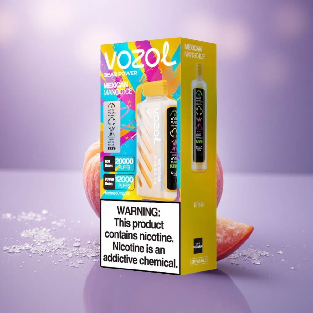 VOZOL Gear Power 20000 Puffs Manga Gelo Mexicano com Dual Mesh Coil e Nicotina 5%