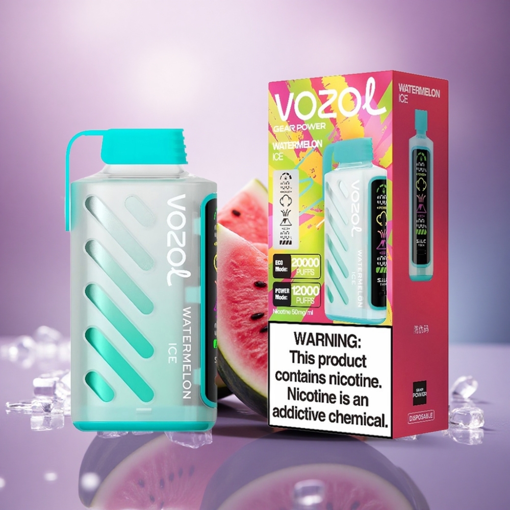 VOZOL Gear Power 20000 Puffs Melancia Gelo Dual Mesh 20mL 5% Nicotina