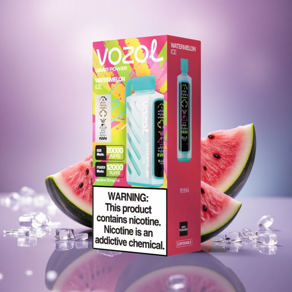 VOZOL Gear Power 20000 Puffs Melancia Gelo Dual Mesh 20mL 5% Nicotina