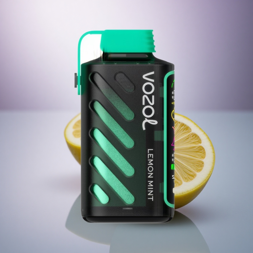 VOZOL Gear Power 20000 Puffs Menta Limão com Tecnologia S.i.L.C. e Dual Mesh Coil