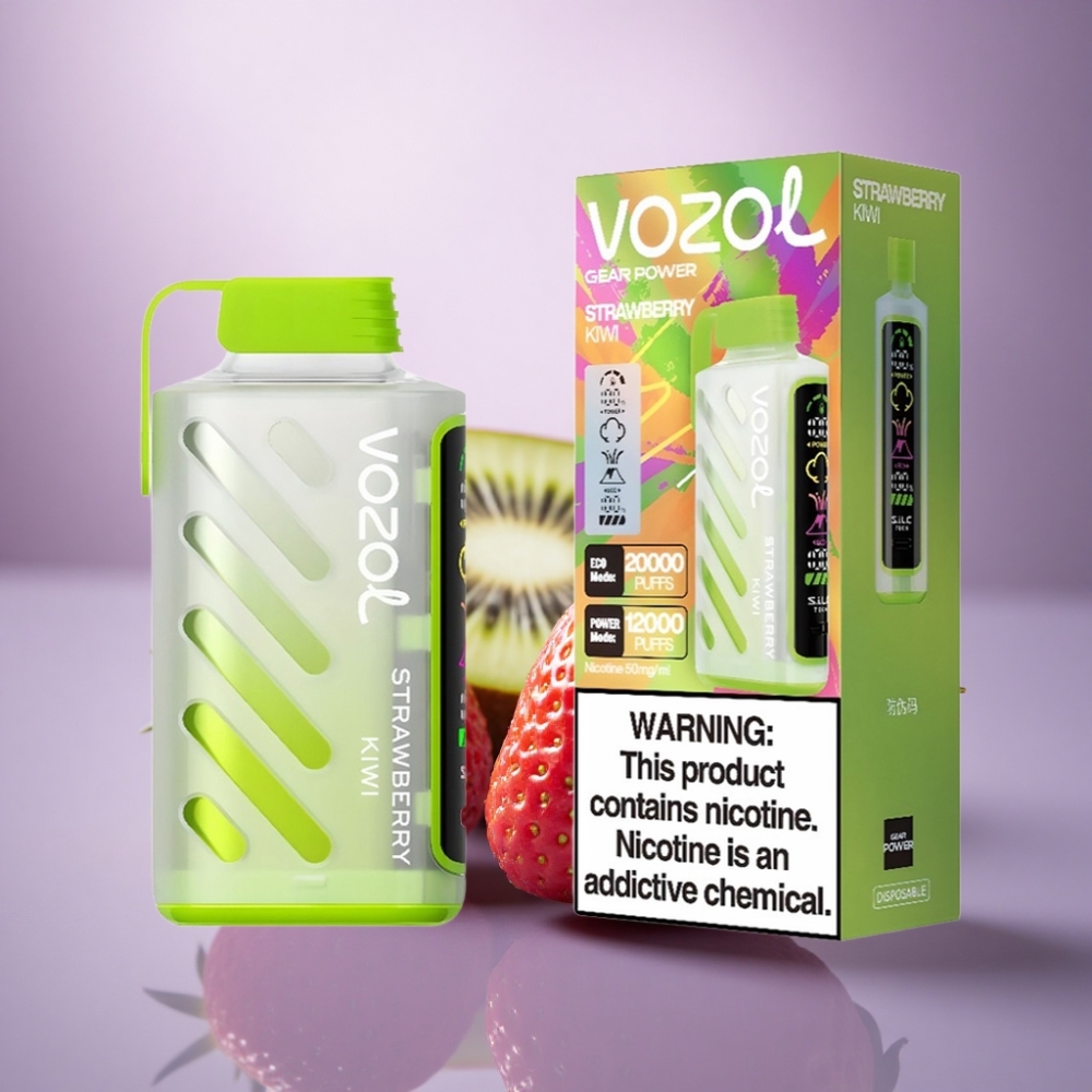 VOZOL Gear Power 20000 Puffs Morango Kiwi com 20mL e Nicotina 5%