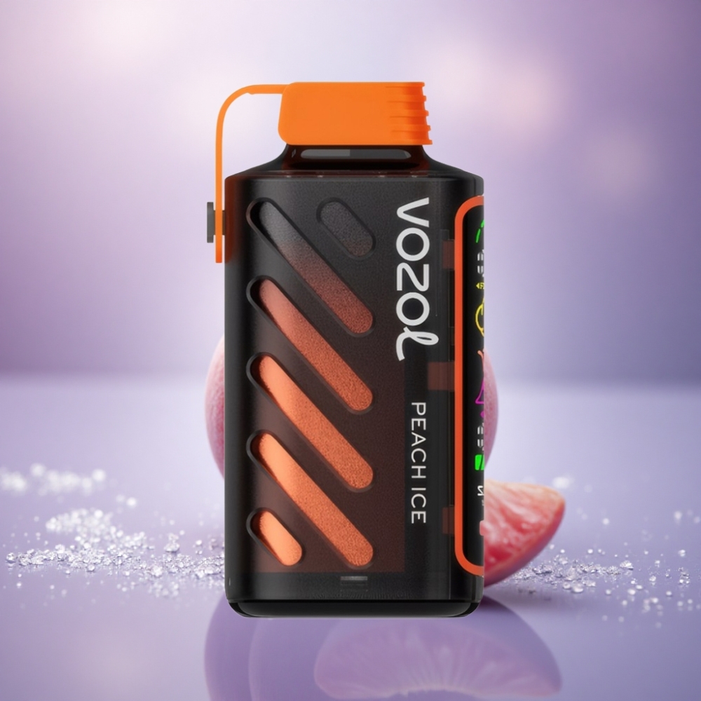 VOZOL Gear Power 20000 Puffs Pêssego Gelo com Dual Mesh Coil e Nicotina 5%