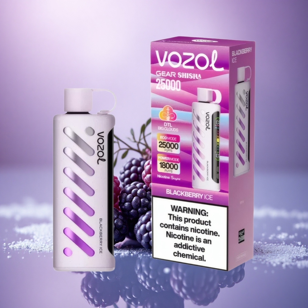 VOZOL Gear Shisha 25000 Puffs Amora do Gelo com 5mg/ml de Nicotina e 1000mAh