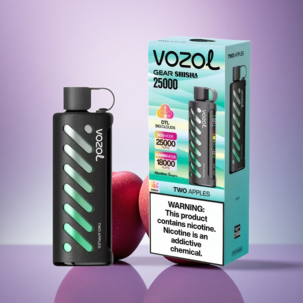 VOZOL Gear Shisha 25000 Puffs Duas Maçãs com 5mg/ml de Nicotina e 1000mAh