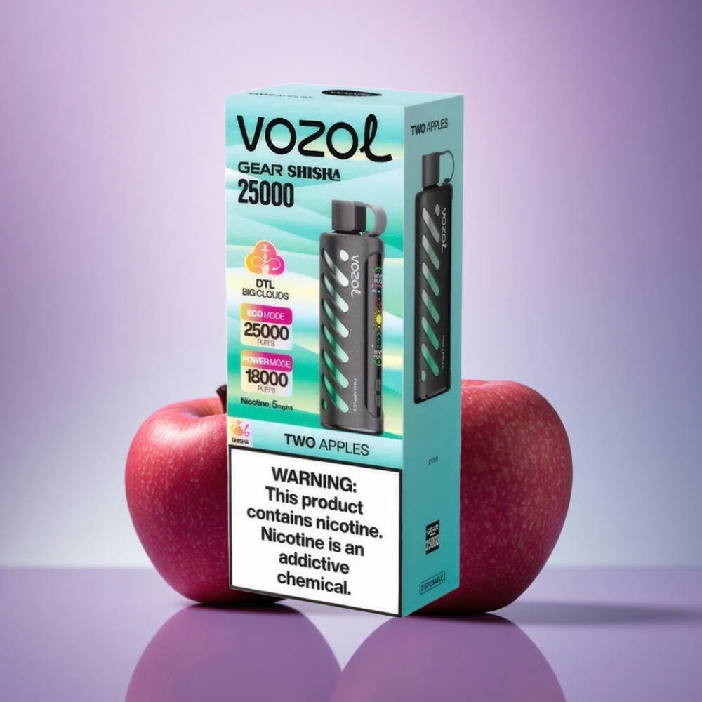VOZOL Gear Shisha 25000 Puffs Duas Maçãs com 5mg/ml de Nicotina e 1000mAh