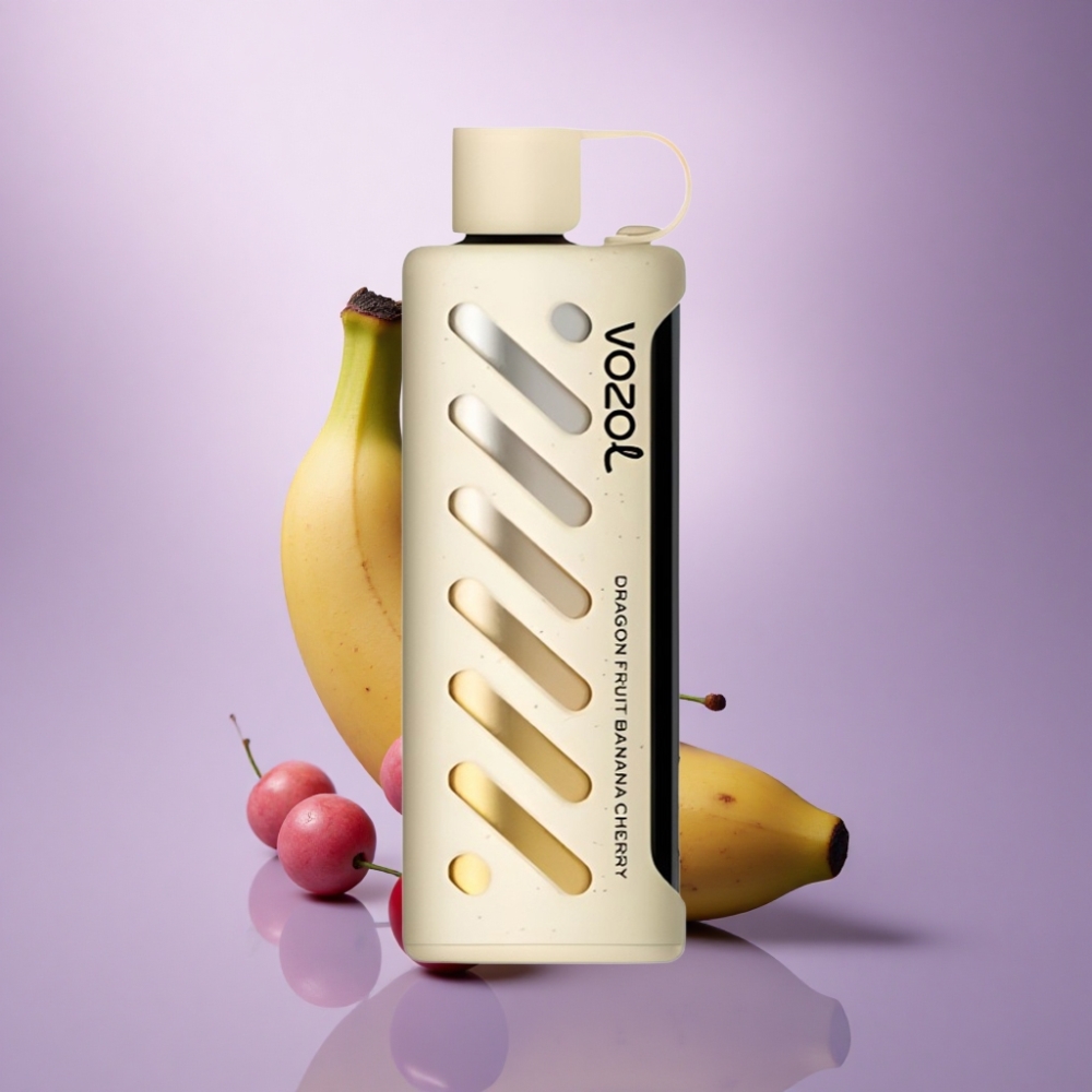 VOZOL Gear Shisha 25000 Puffs Fruta do Dragão Banana Cereja Dual Mesh 1000mAh