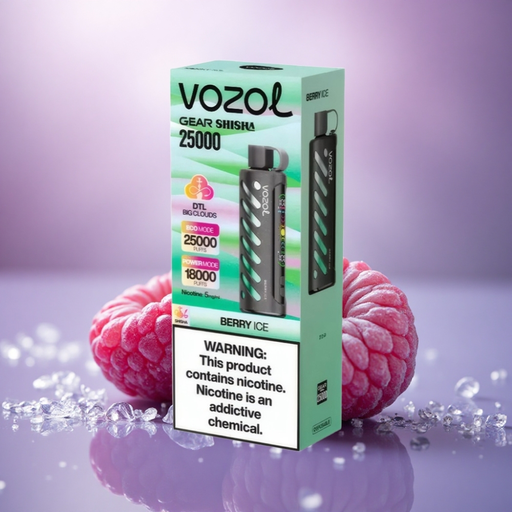 VOZOL Gear Shisha 25000 Puffs Gelado de Frutas Silício 1000mAh