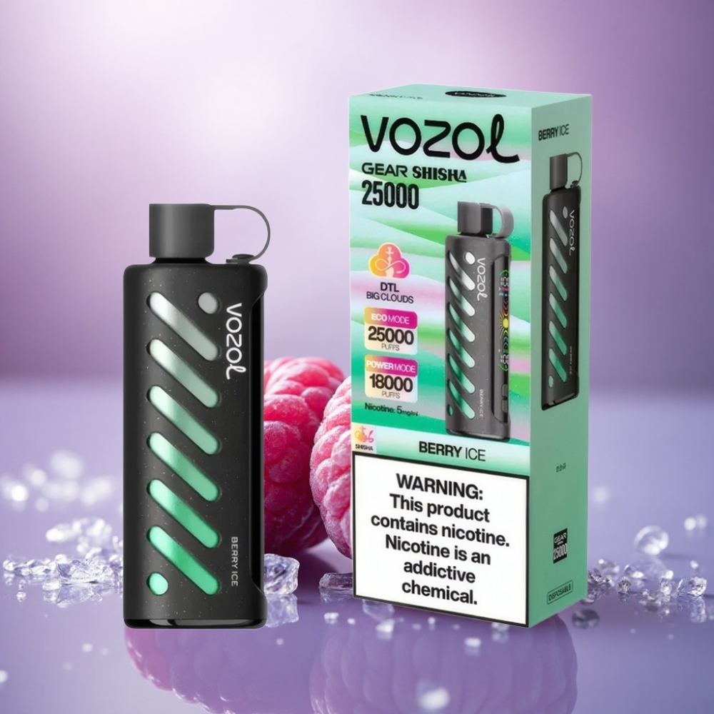 VOZOL Gear Shisha 25000 Puffs Gelado de Frutas Silício 1000mAh